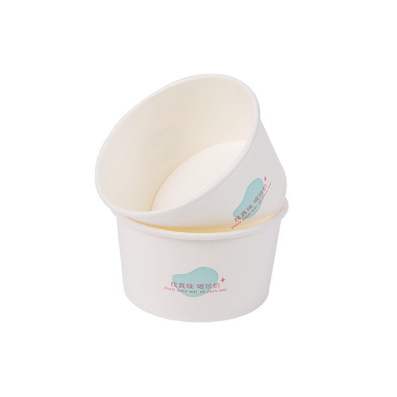 Pahare pentru inghetata din hartie biodegradabila de unica folosinta de 8 oz