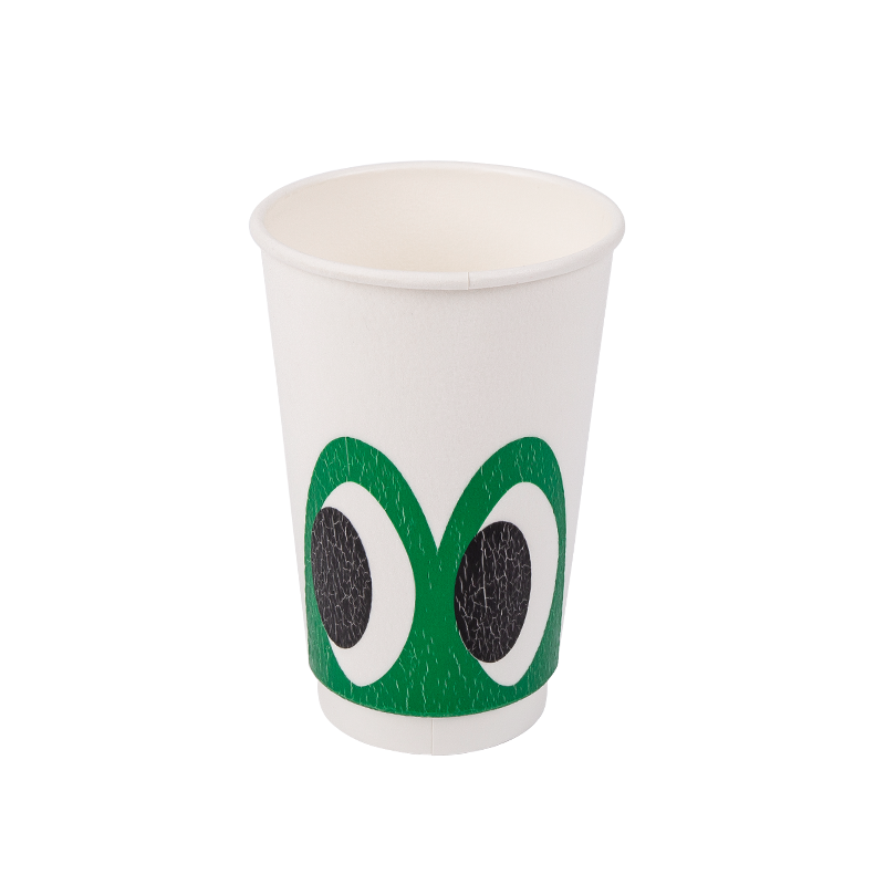 Pahar de hârtie biodegradabilă de unică folosință de 16 oz